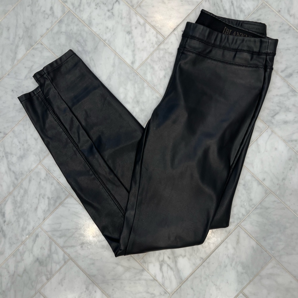 BLANK NYC Vegan leather black skinny leggings size 27 - Picture 4 of 15
